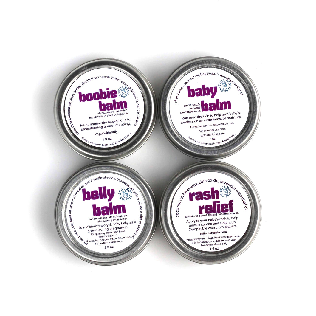 baby & mama bundle #1 - 1oz | belly balm, baby balm, boobie balm, rash relief | baby shower gift idea