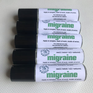 migraine aromatherapy roll-on | all-natural | small batch | migraine relief