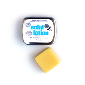 solid lotion - mini - SEASONAL FALL/WINTER SCENTS - orangcinnaclove or peppermint